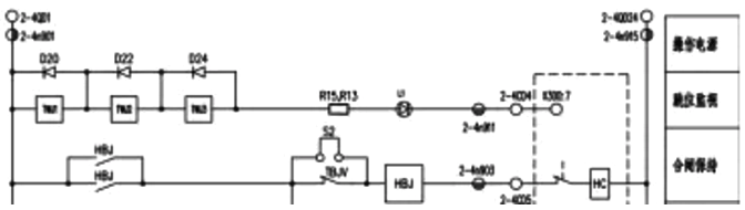 保護(hù)柜合閘、分閘電氣圖紙