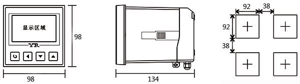 pH/ORP監測儀外形尺寸