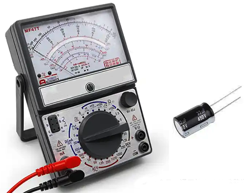 指針萬用表測電容